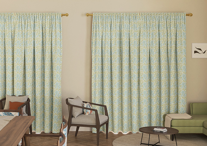 Leaf Vine, Jade - Made to Measure Curtains - Image 7